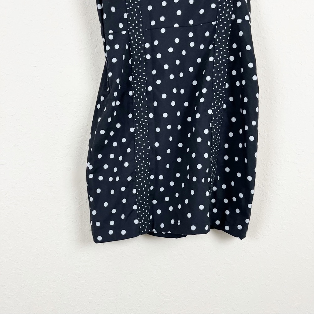 Solid & Striped Black Polka Dot Mini Dress Size Xs - image 8